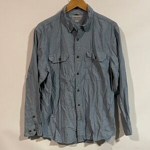 Carhartt relaxed fit Light Blue Button-Up Shirt